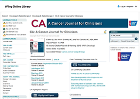 《临床肿瘤杂志》(CA Cancer J Clin) 《临床肿瘤杂志》(CA Cancer J Clin)