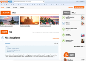 LyricsMode-流行歌曲歌词大全