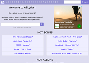 Azlyrics音乐歌词分享网 Azlyrics音乐歌词分享网